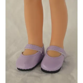 Doplněk pro panenku Světle fialové střevíčky s páskou na suchý zip (Boty na Las Amigas - Paola Reina)