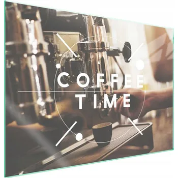 Obraz Skleněná ochranná deska na sporák 70x52 Káva