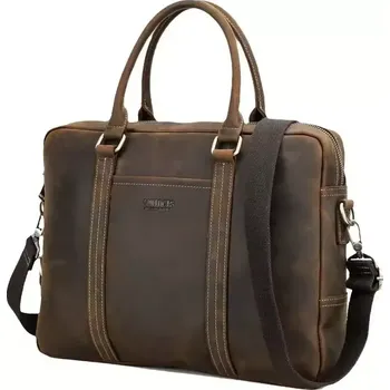 Contacts® kožená brašna přes rameno Savary Coffee