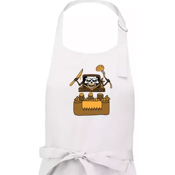 Kuchyňská zástěra Mozkožrout - televize (Pecka design) - Dámská zástěra na vaření - Univerzální velikost ( Bílá )