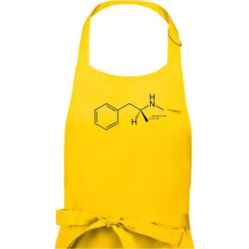 Kuchyňská zástěra Molekulární struktura pervitin - Pánská zástěra na vaření - Univerzální velikost ( Žlutá )