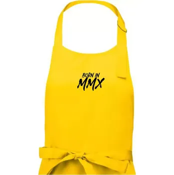Kuchyňská zástěra Born in - Římské číslo 2010 - Pánská zástěra na vaření - Univerzální velikost ( Žlutá )