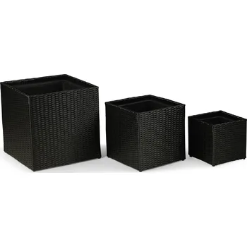 Květináč Květináč plast černý Nábytek Texim 50 cm x 50 x 50 cm