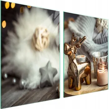 Obraz Skleněná ochranná deska na sporák 2x45x52 Vánoce