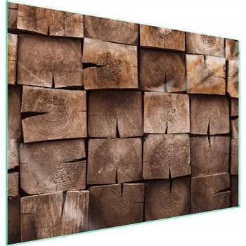 Obraz Skleněná ochranná deska na sporák 70x52 Dřevo