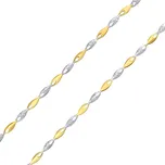 Zlatý náhrdelník Zaria ze žlutého a bílého zlata - 3 mm