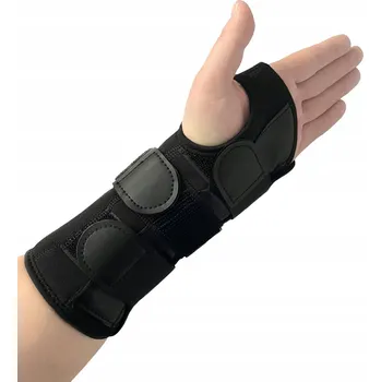STABILIZÁTOR NADGARSTKA ORTEZA NA NADGARSTEK RĘKĘ DŁOŃ Z SZYNĄ LEWY CZARNY