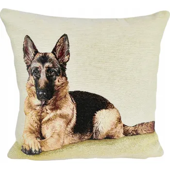 Povlak na polštářek Gobelínový povlak na polštář 42x42 cm - Německý ovčák - Italská dekorace