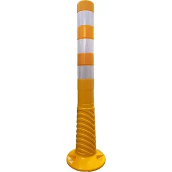 Plotový sloupek Žlutý plastový parkovací ochranný sloupek - průměr 8,1 cm, výška 75 cm