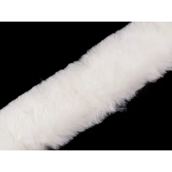 Oděvní / dekorační kožešina šíře 5 cm - 9 krémová světlá