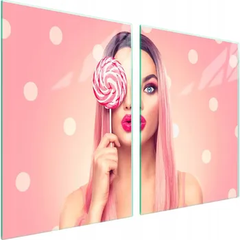 Obraz Skleněná ochranná deska na sporák 2x45x52 Žena