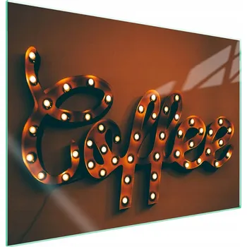 Obraz Skleněná ochranná deska na sporák 70x52 Káva