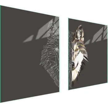 Obraz Skleněná ochranná deska na sporák 85x52 Vlk