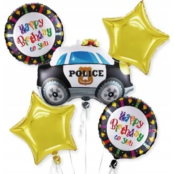 Balónek Fóliové Balónky Jixstar Police 5 ks