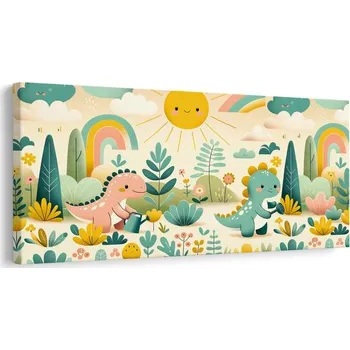 Obraz Dovido Obraz dinosauří kamarádi v barevné zahradě