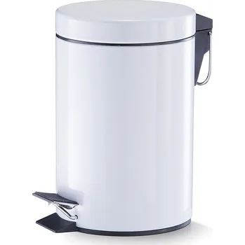 Odpadkový koš ZELLER Koupelnový odpadkový koš kovový 3 l bílý 17 × 26 cm