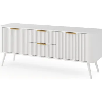 Televizní stolek Komoda RTV CHAVELLE, Bílý 150x90