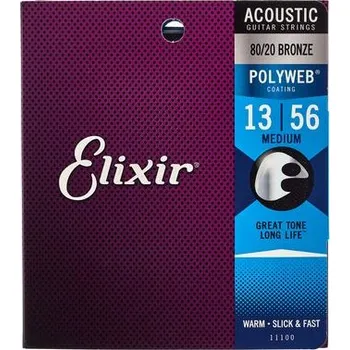 Příslušenství pro strunný nástroj Elixír ELIXIR Polyweb 80/20 .013/.056