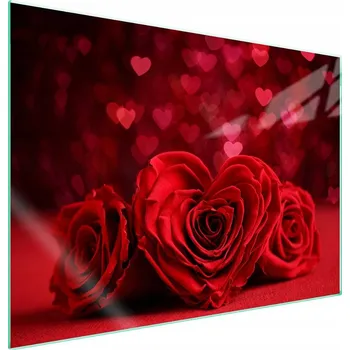Obraz Skleněná ochranná deska na sporák 70x52 Růže