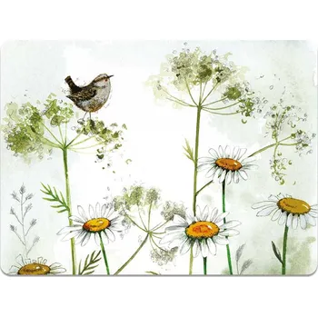 prostírání Korkové prostírání Wren and Cow Parsley - Alex Clark, 29 x 21,5 cm (Prostírání ptáčci, ptáček, střízlík a petržel)