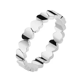 Prsten OPR1949-62 Ocelový prsten se srdíčky - srdce