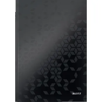 LEITZ Zápisník WOW, A4, linka, černá