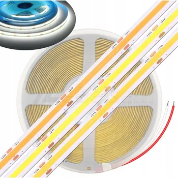 LED páska Dekorativní LED COB pásek 24V 5W, 320 diod/metr, Neon bílá studená, 1m