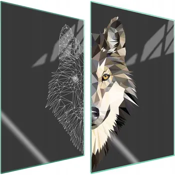 Obraz Skleněná ochranná deska na sporák 2x35x52 Vlk