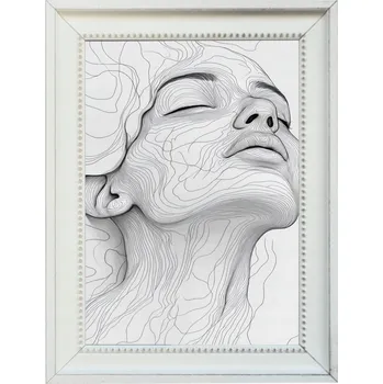 Rám na obraz Bílý Rámeček 15x21 na fotky KORÁLKY narozeninový svatba dárek boho fotorámeček