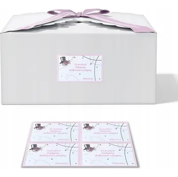 Svatební dekorace Samolepka na svatební dort 1 ks Samolepicí poděkování pro hosty