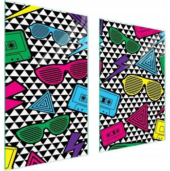 Obraz Skleněná ochranná deska na sporák 65x52 Pop Art.