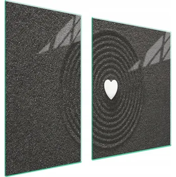 Obraz Skleněná ochranná deska na sporák 90x52 Srdce