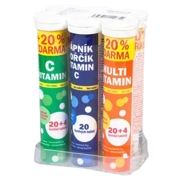 Maxi Vita Vitamíny šumivé tablety mix 6x 20 tbl.