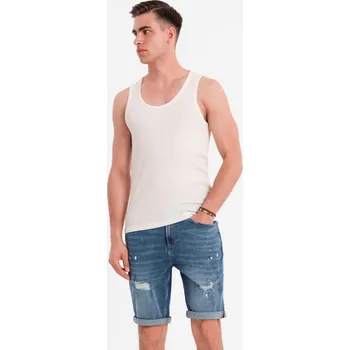 Pánské tílko Ombre Clothing Pánské tílko Spyrou bílá L V1 OM-TSBT-0239