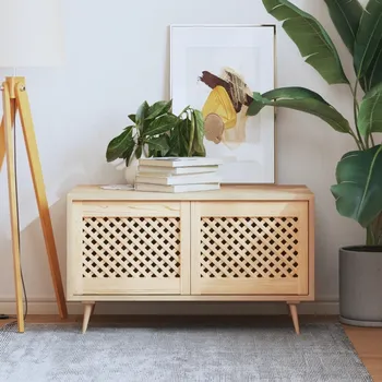 vidaXL Nábytková dvířka mřížkový design 2 ks 49,5 x 39,5 cm borovice [372788]