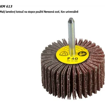 Brusný kotouč KLINGSPOR Kotouč lamel. malý KM613 zr.240 25x15x6mm