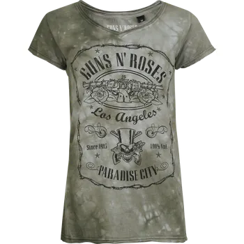 Dámské tričko Tričko z Guns N' Roses - Paradise City - Ženy - khaki