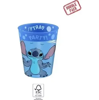 Jednorázové nádobí Plastový kelímek Stitch znovupoužitelný 250ml