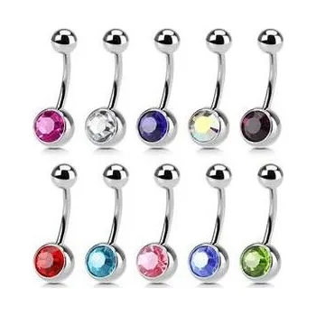 Piercing BS01001-C Piercing do pupíku - banánek - čirá