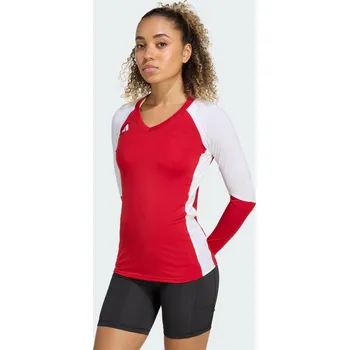 ADIDAS Volejbalový dres s dlouhým rukávem Quickset L ČERVENÁ