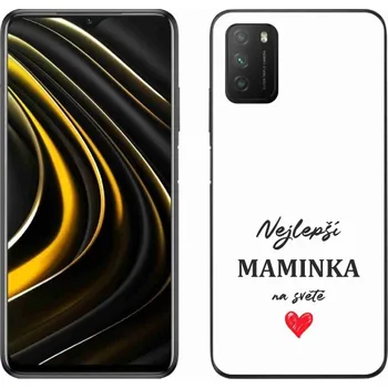 Pouzdro na mobilní telefon Gelový kryt mmCase na Xiaomi Poco M3 - nejlepší maminka 1 bílé pozadí