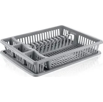 Odkapávač na nádobí Odkapávač na nádobí plastový myKITCHEN 46,5 x 37 x 8cm,šedy