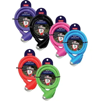 Visací zámek Zámek lankový na kolo 120cm/10mm RL 561 růžový Richter