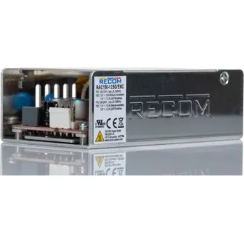 spínaný zdroj Spínaný napájecí zdroj 150W, počet výstupů: 1, výstup: 12V dc 12.5A Montáž na rám, montáž do panelu RAC150-G Recom