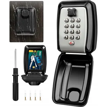 Skříňka na klíč VENKOVNÍ SCHRÁNKA NA KLÍČE S KÓDEM, KOVOVÝ BEZPEČNOSTNÍ SEJF