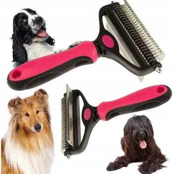 Kosmetika pro psa Hřeblo Wesoły Pupil oboustranné z nerezové oceli pro psy a kočky