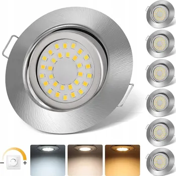 Stropní reflektor kulatý Cloksh stříbrný