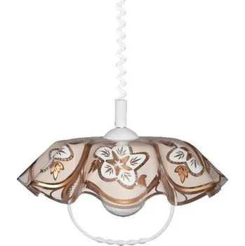 Prezent LYRA závěsné stahovací svítidlo 1x E27 60W bez zdroje 40cm kulaté IP20, bílo-zlaté SKL000389459