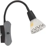 Prezent AZTEC 1xE14/40W, BROWN/GOLD Jednobodové svítidlo Prezent + hadí krk + vypínač