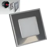 Emithor STEP LIGHT schodišťové svítidlo LED 1W 60lm 4000K 8,6cm hranaté IP20, nerezová ocel